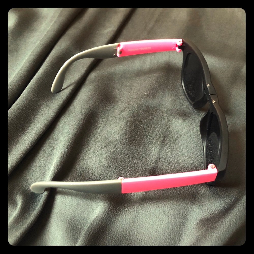 Foldable Pink and Gray Sunglasses